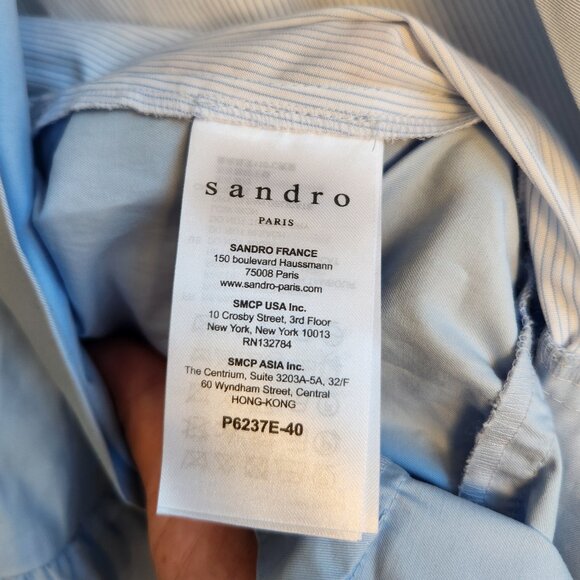 Sz40 NEW Sandro Rosalyn Blue Romper with Ruffle Details - US 8 - Picture 11 of 14